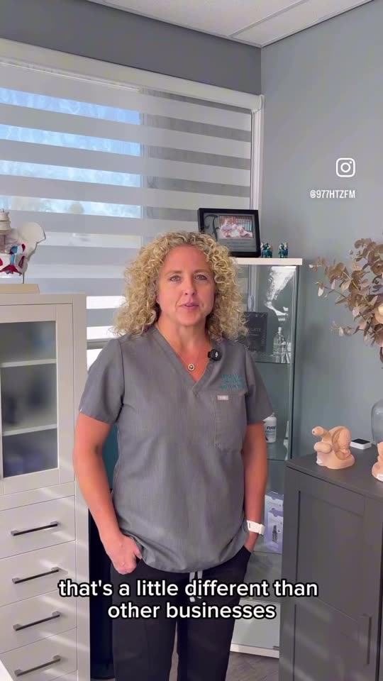 Shannon Lapointe in the Revitalize Your Health clinic during the 97.7 HTZ-FM visit