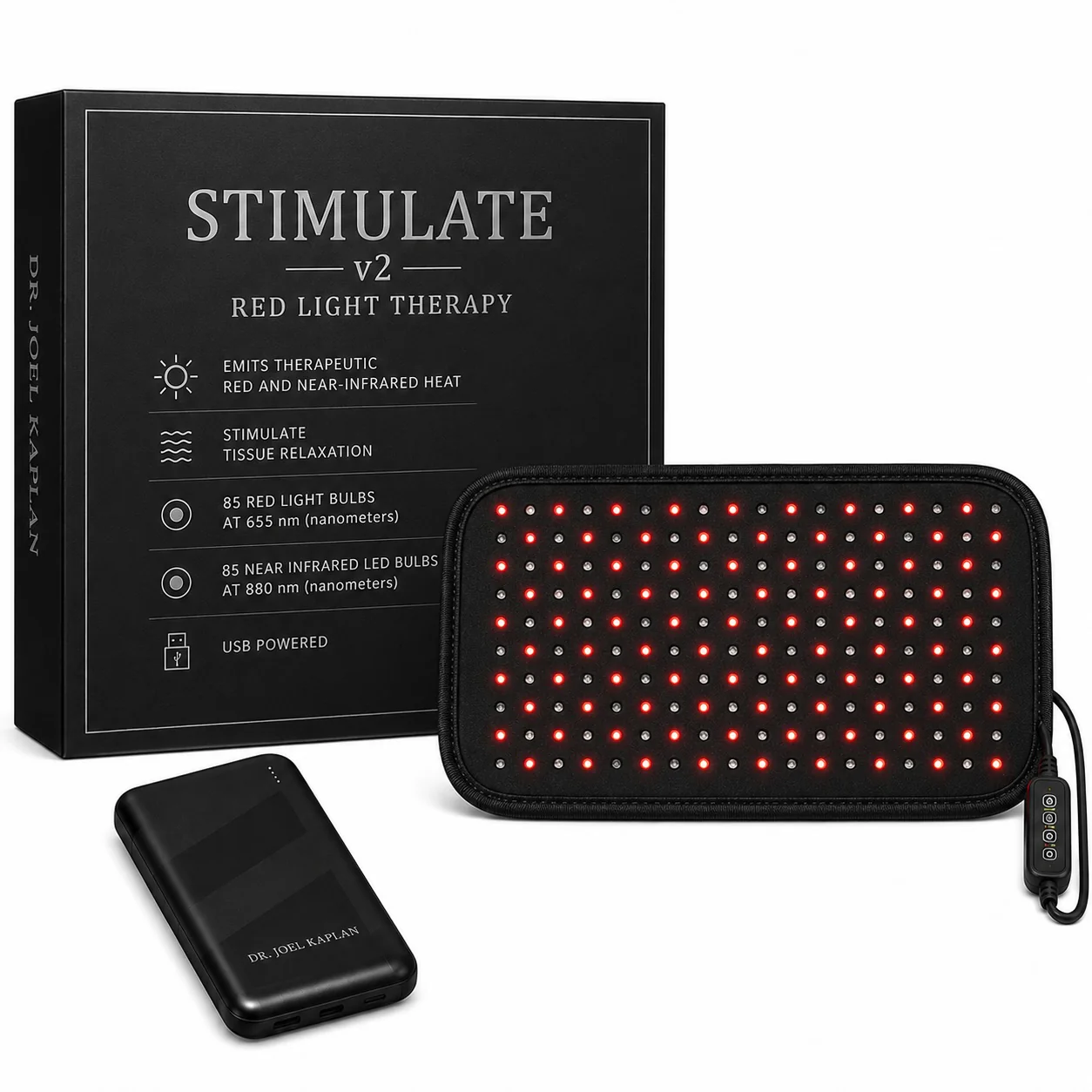 Red-light therapy wrap for at-home tissue support